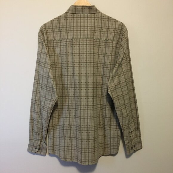 Hathaway Faux Suede Plaid Button Down Dress Shirt - Picture 4 of 12